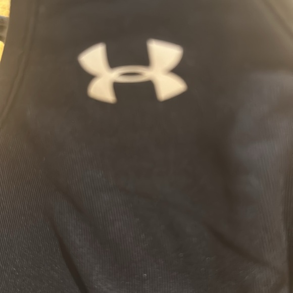 UNDER ARMOUR BLACK SPORTS BRA WITH WHITE LOGO SIZE MEDIUM 34–36, LIGHT PADDING - Picture 5 of 5